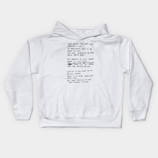 Love Will Tear Us Apart Lyrics Kids Hoodie